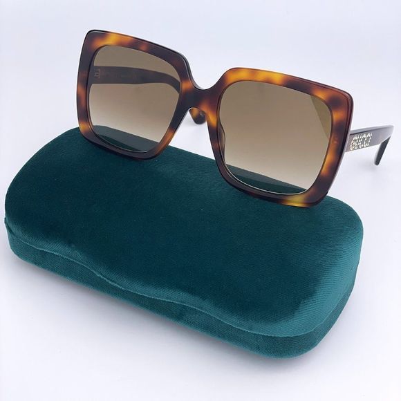 Gucci Accessories - NEW Gucci Logo GG0418S 003 Havana Women Sunglasses